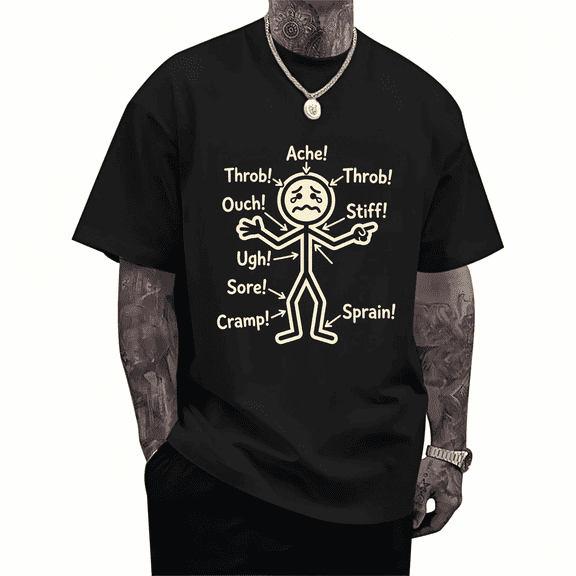 Funny Ow Ow Ow Chronic Awareness T-Shirt Unisex T Shirt Suitable for Men and Women Tee