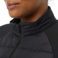 thumbnail image 3 of 32 Degrees Women's Half Zip Fleece Lined Stretch Comfort Sweatshirt Active Top-Black / XXL, 3 of 7