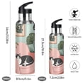 thumbnail image 2 of Yayeee 33oz Insulated Water Bottle Double Wall Stainless Steel with Flip Straw Lid, Pink Sleeping Cat, 2 of 7