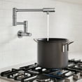 thumbnail image 3 of KRAUS Bolden 2 Handle Wall Mount Pot Filler Faucet with Retractable Arm in Spot-Free Stainless Steel, 3 of 7