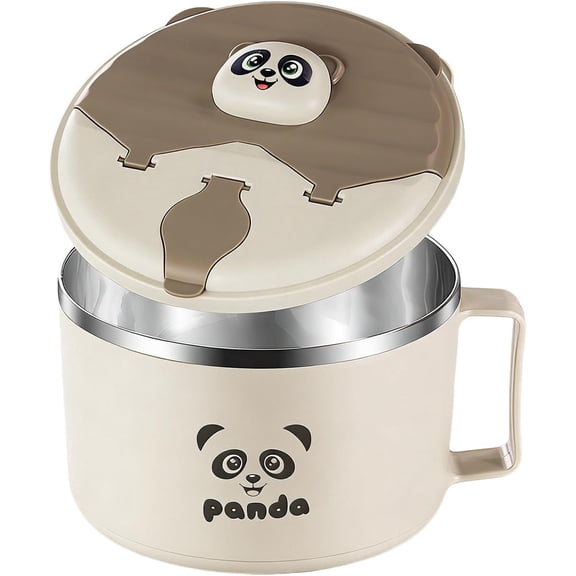 Soup Bowl with Lid, Large Capacity, Instant Noodle Bowl for Travel Camping Office