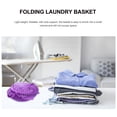 thumbnail image 5 of Foldable Up Easy Open Mesh Laundry Clothes Hamper Basket for College Dorm (Purple), 5 of 5