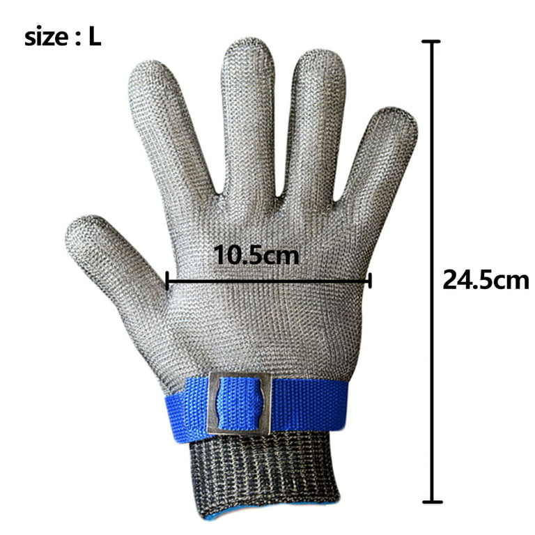 Cut Resistant Glove Food Grade, Stainless Steel Mesh Metal Glove Knife Cutting Glove for Butcher Meat Cutting Oyster Shucking Kitchen Mandoline Chef
