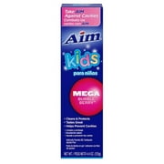 Aim Kids Gel Fluoride Toothpaste - Mega Bubble Berry 4.4 oz. (Pack of 2)