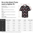 thumbnail image 4 of JUNZAN Rose Flowers Pattern Hawaiian Shirt for Men,Summer Beach Casual Short Sleeve Button Down Shirts-Small, 4 of 5