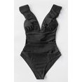 thumbnail image 4 of Maillot de Bain une Pièce pour Femmes à Volants Lacé Contrôle du Ventre, 4 of 4