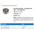 thumbnail image 2 of Rear Wheel Bearing - Compatible with 2007 - 2013 BMW 328i 2008 2009 2010 2011 2012, 2 of 2