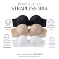 thumbnail image 4 of LeSensuel Underwire Bra Multiway Light Push Up Bra - Strapless Back Smoothing Bras for Women, 4 of 7