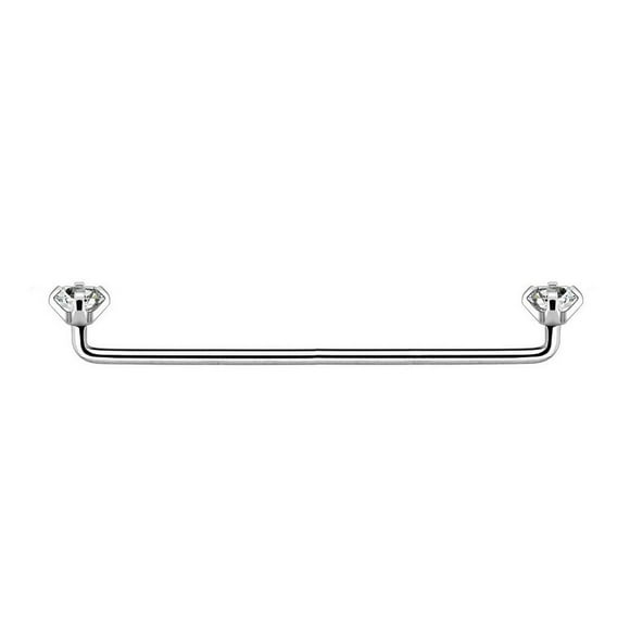 BodyJewelryOnline Surgical Steel 14g Staple Surface Barbell Clear CZ Body Piercing Jewelry for Women