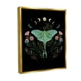 thumbnail image 4 of Stupell Industries Luna Moth with Florals Animals & Insects Painting Gold Floater Framed Canvas Art Print Wall Art, 17 x 21, 4 of 10