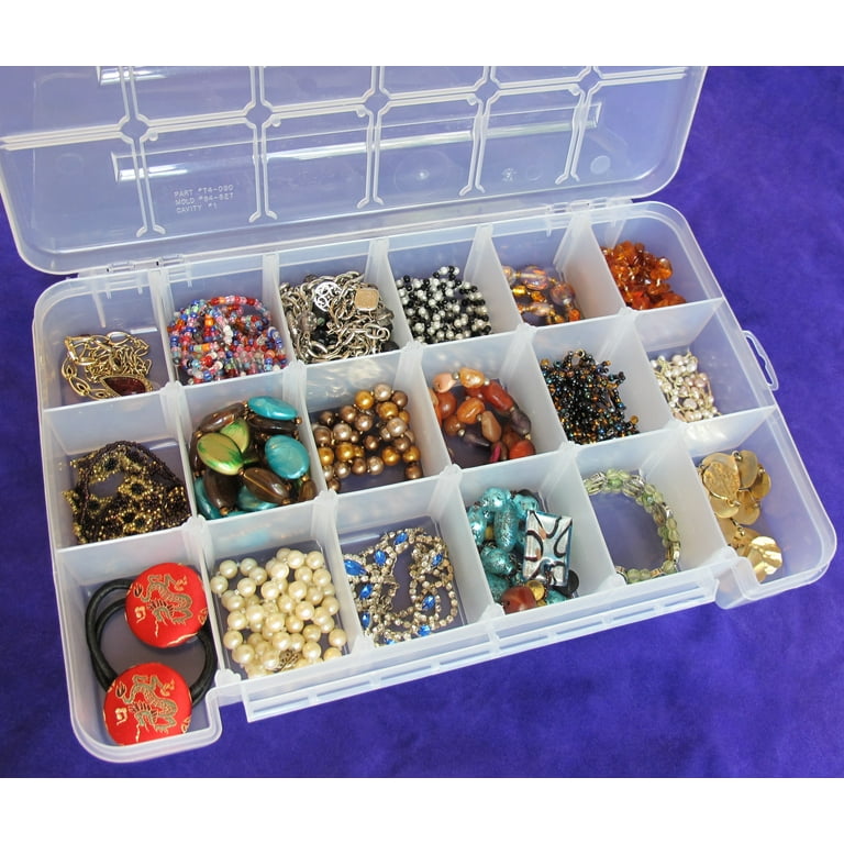 Akro-Mils Plastic Storage Case, Clear, Portable Organizer with