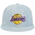 thumbnail image 2 of Men's New Era Denim Los Angeles Lakers Injection Denim Patchwork 9FIFTY Snapback Hat, 2 of 6