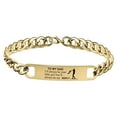 thumbnail image 2 of Pulsera de cadena de eslabones Pulsera de eslabones Brazalete Hip Hop Joyería Pulsera del día para Navidad Día de Acción de Gracias oro, 2 of 8