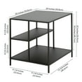 thumbnail image 4 of Evelyn&Zoe Winthrop 20" Wide Square Side Table with Metal Shelves in Blackened Bronze, 4 of 7