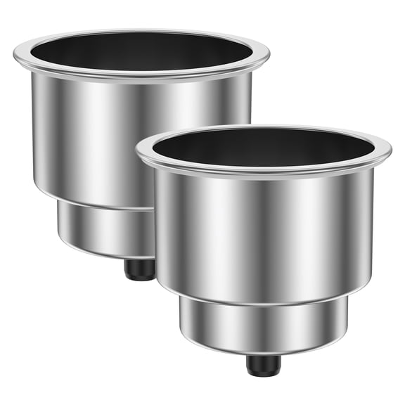 2/4 Pcs Stainless Steel Boat Cup Holder for Drinks Multi Use Marine Boat Cup Holder with Drain Hole Ideal for Marines Ships Yachts
