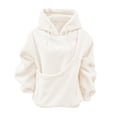 thumbnail image 5 of Pet Pouch Hoodies Unisex with Kangaroo Pocket Oversized Trendy Sweatshirts Puppy Carrier Holder Sweatshirts Cat Hoodie White S-5XL, 5 of 7