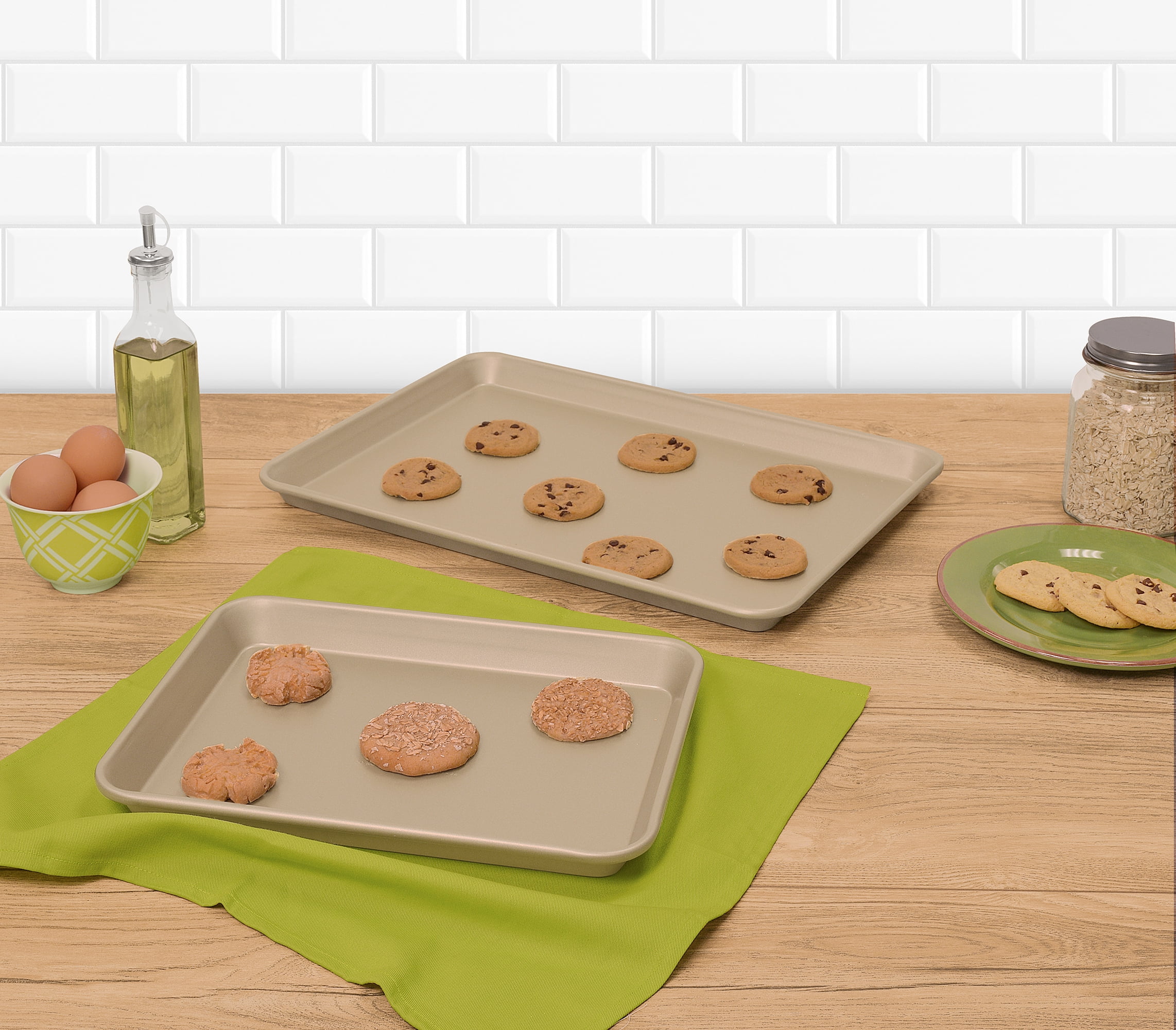 3pc Nonstick Baking Sheet Set Gold - Figmint™