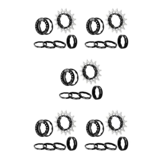 Youkk Volant Unique Vitesse Vélo Kit de Montagne Conversion Noir 15T 5PCS