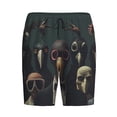 thumbnail image 3 of Picia Stylish Avian Gathering Pajama Shorts for Men, Men's Pajama Bottoms, Sleepwear,Short Pajama Pants-Medium, 3 of 9