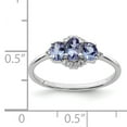 thumbnail image 2 of 925 Sterling Silver Rhodium-Plated Tanzanite and Diamond Ring, 2 of 2