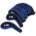 thumbnail image 3 of 24x Club de Cubierta de Cabeza de Hierro de Golf Protector de Cabezas Fundas de Cuña Cuello Largo con Cremallera, 3 of 10