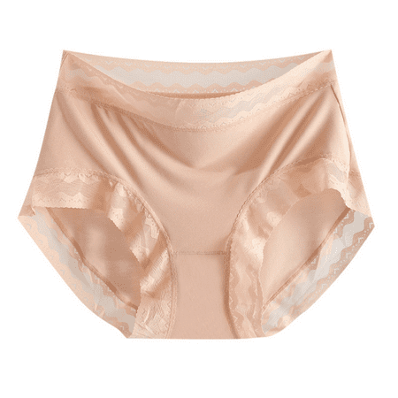 Fulorrnie Underwear for Women Seamless Briefs Comfort High Waisted Panties Cute Elastic Waist Antimicrobial Protection Breathable Panty Pink XXL