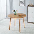 thumbnail image 2 of Tcbosik Extendable Dining Table, 39.3"-70.8" Kitchen Table, Writing Desk for Living Room, Oak & Natural, 2 of 8