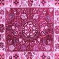 thumbnail image 1 of Ahgly Company Indoor Square Abstract Pink Modern Area Rugs, 5' Square, 1 of 4