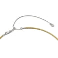thumbnail image 3 of Avariah Diamonds 14K Yellow Gold White w/Rhodium Reversible Adj. Omega Necklace - 16"- Made In Italy Chain, 3 of 9