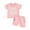 Pink, variant on Bagilaanoe 2pcs Toddler Baby Girl Shorts Set Short Sleeve Letter Print T Shirt Tops + Shorts 6M 12M 18M 24M 3T Kids Casual Summer Clothes