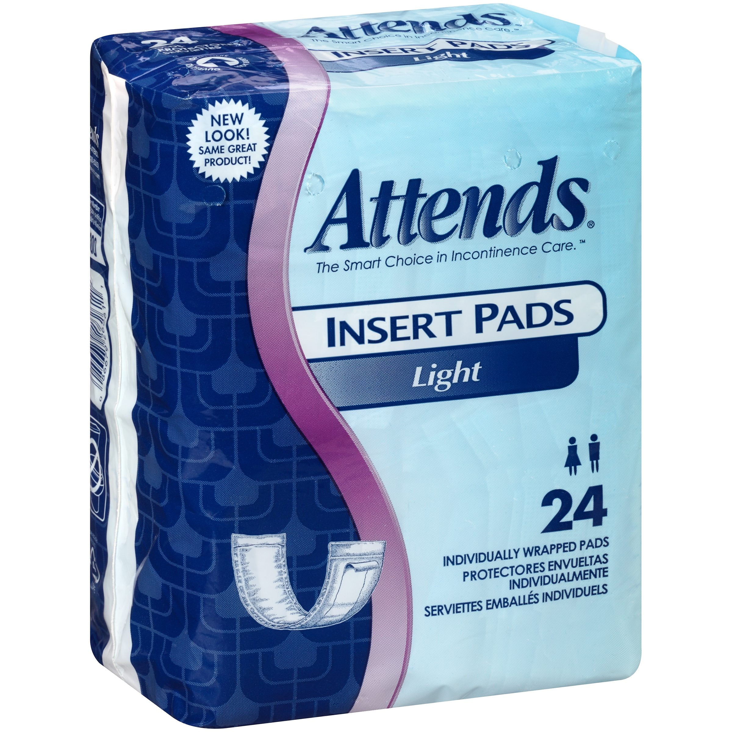 IP0300 Attends® Insert Pads Light, 24 Count