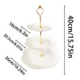 thumbnail image 3 of European Embossed 3 Tier Cake Stand Multifunctional Dessert & Display Rack For Home Party Afternoon Tea, 3 of 4