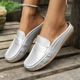 thumbnail image 4 of Mepaouo Mules for Women Flats Shoes Round Toe Backless Mule Slides Casual Walking Slip on Work Loafers, 4 of 6