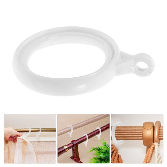 ULTNICE quiet curtain rings Curtain Ring ABS Drapes Support Houseowners Home Decoration 12pcs