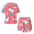 thumbnail image 5 of Lsque Yoga Unicorn Women's Short-Sleeved Pajama Set - 2 Piece Soft and Lightweight Sleepwear Set-3X-Large, 5 of 9
