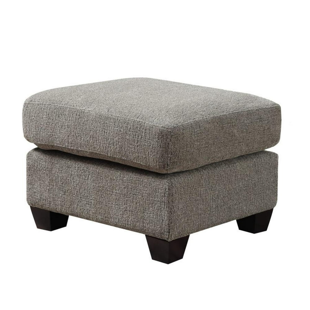 Emerald Home Urbana Bone Ottoman with Fixed Cushion And Block Legs
