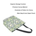 thumbnail image 3 of FORMRS Womens Canvas Tote Bag with Zipper Inner Pocket Shoulder Handbag, Beige Floral, 3 of 7