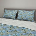 thumbnail image 2 of Garden Comforter & Sham Bedding Set, Botanical Blue Hydrangea Flowers on Polka Dot Background Feminine Design, 3 pcs Duvet Set Microfiber Filling Quilt, 5 Sizes, Blue Grey Sage Green, by Ambesonne, 2 of 4