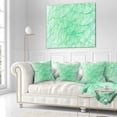 thumbnail image 2 of Designart Clear Green Veins of Marble - Abstract Throw Pillow - 16x16, 2 of 4