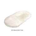 thumbnail image 3 of Kearding Mantas gruesas y peludas, cómodas alfombras para interiores, sólidas, ligeras, para mesita de noche, sala de estar, dormitorio, Decoración del hogar Blanco 60*120cm, 3 of 6