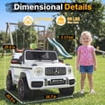 thumbnail image 3 of TOKTOO 12V Electric Car for Toddler, Mercedes-Benz G63 Licensed Kids Ride on Toys, Toddlers Ride on Car with Parental Remote Control & LED Lights & Music, Kids Car Power Ride on, White, 3 of 10