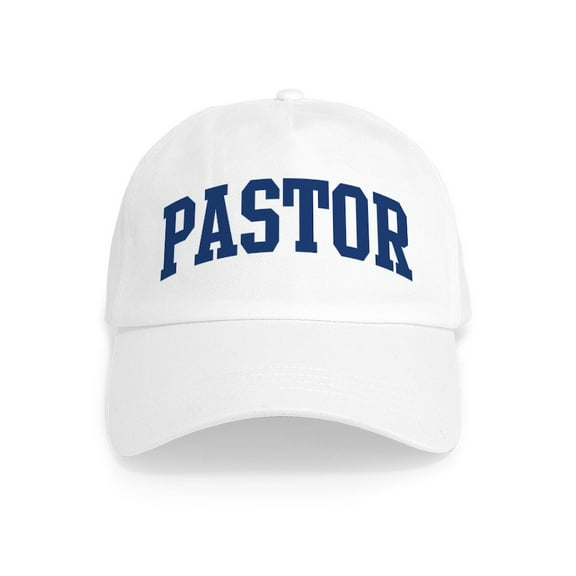 CafePress - PASTOR Design (Blue) Cap - Adjustable 100% Brushed Unisex Casual Cotton Baseball Cap, Beige, 1