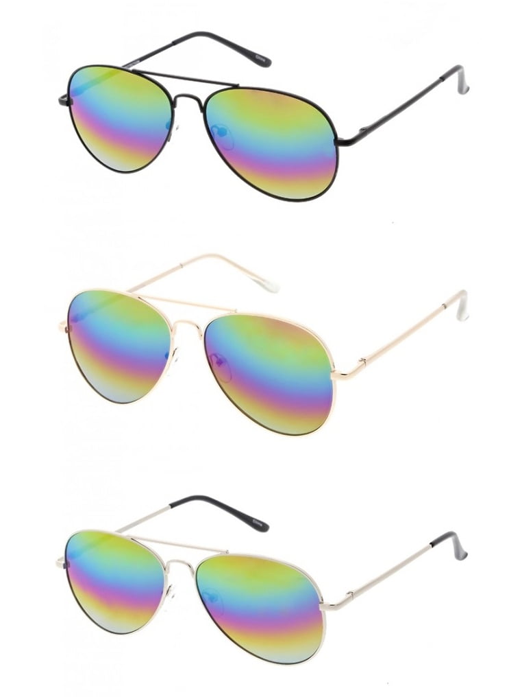 Vtg Lisa Frank Inspired Purple Lens rainbow Cheeta Print Aviator Sunglasses  | eBay