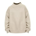 thumbnail image 3 of Gubotare Preppy Sweatshirts for Teen Girls Basic Sweatshirts for Girls Pullover Tops Long Sleeve Trendy Shirts Sport Clothes Size 14-15 (Beige,14-15 Years), 3 of 4