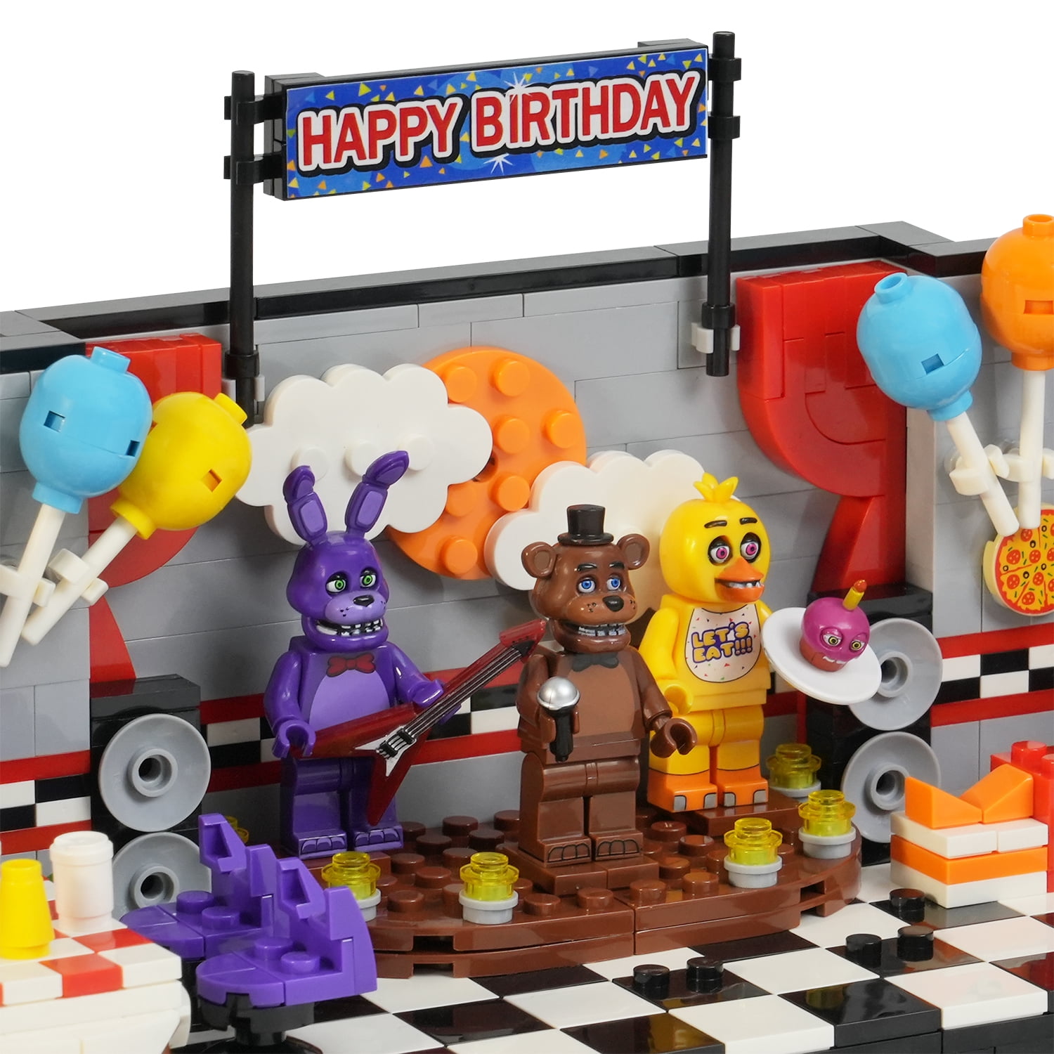 FNAF Five Nights at Freddy's Midnight Bear Stage MOC Building Block Set 1140pcs