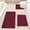 B/Red, variant on FAMTKT 3 Piece Bathroom Rug Set Includes Bath Rug, Contour Mat and Toilet Lid Cover Super Soft Non Slip Bathtub Carpet and Absorbent Bath Mat Plush Bath Mat for Bathroom, Black on Clearance