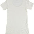 thumbnail image 2 of TRULY MADLY DEEPLY Womens Solid Basic T-Shirt, Off-White, Small, 2 of 2