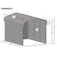 thumbnail image 4 of Arrow 10 x 15 x 9 ft Charcoal Steel Carport With 3 Wall Kit, 4 of 17