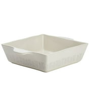 Ayesha Curry Home Collection Stoneware Square Baker, 8" x 8", Cream