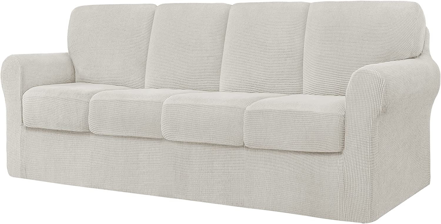 9 Piece Stretch Oversize Sofa Cover, 4 Seater Couch Slipcover with Four